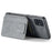 For Samsung Galaxy A51 4G SM-A515 Case Card Holder Leather Coated TPU Phone Cover - Grey - 4