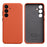 MELKCO For Samsung Galaxy S24+ Case Genuine Cow Leather+PC Anti-drop Phone Cover - Orange - 1