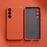 MELKCO For Samsung Galaxy S24+ Case Genuine Cow Leather+PC Anti-drop Phone Cover - Orange - 2