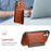 DENIOR For iPhone 11 Pro Max Magnetic Case Cowhide Texture Detachable Card Bag Phone Shell - Brown - 6