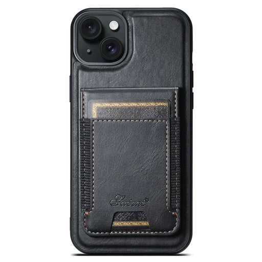 SUTENI H17 For iPhone 14 Case Compatible with MagSafe Detachable Card Holder Kickstand Phone Cover - Black - 2