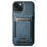 SUTENI H17 For iPhone 14 Plus Case Compatible with MagSafe Detachable Card Holder Phone Shell - Blue - 2