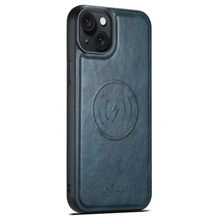 SUTENI H17 For iPhone 14 Plus Case Compatible with MagSafe Detachable Card Holder Phone Shell - Blue - 5