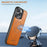 SUTENI H17 For iPhone 14 Pro Case Card Holder Phone Shell Compatible with MagSafe - Khaki - 5
