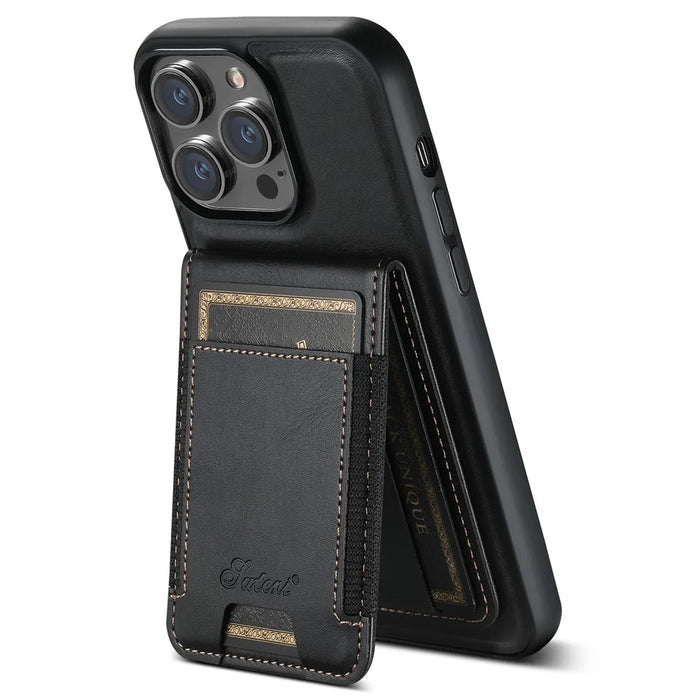SUTENI H17 For iPhone 14 Pro Max Case Compatible with MagSafe Detachable Card Holder Phone Case - Black - 1