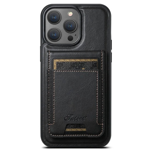 SUTENI H17 For iPhone 14 Pro Max Case Compatible with MagSafe Detachable Card Holder Phone Case - Black - 2