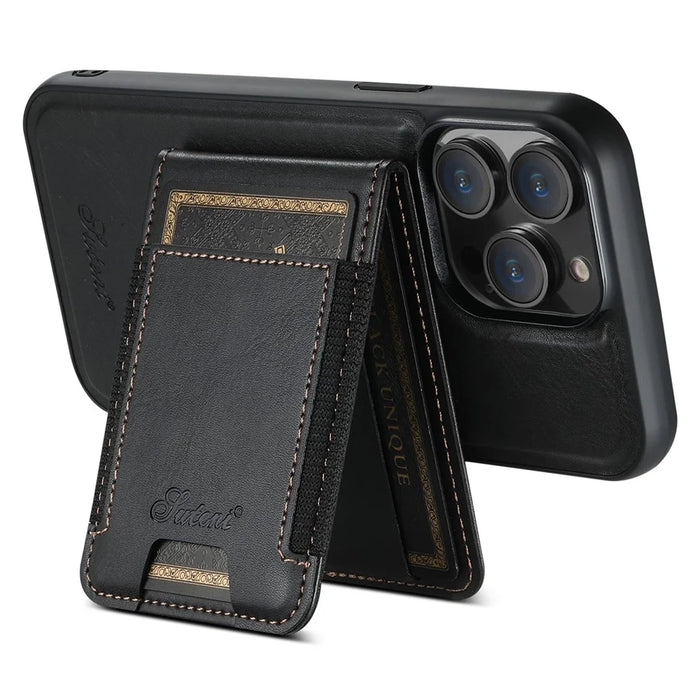 SUTENI H17 For iPhone 14 Pro Max Case Compatible with MagSafe Detachable Card Holder Phone Case - Black - 3