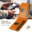 SUTENI H17 For iPhone 12 Pro Max Case Compatible with MagSafe Card Holder Kickstand Phone Cases - Khaki - 7