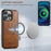SUTENI H17 For iPhone 13 Pro Case Compatible with MagSafe Card Holder Phone Cover - Brown - 4