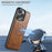 SUTENI H17 For iPhone 13 Pro Case Compatible with MagSafe Card Holder Phone Cover - Brown - 5