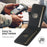 SUTENI H17 For iPhone 14 Pro Max Magnetic Case Litchi Texture Detachable Card Slot Protective Shell - Black - 4