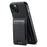 SUTENI H17 Leather Case for iPhone 15 Shell Shockproof Litchi Texture Magnetic Phone Cover - Black - 1