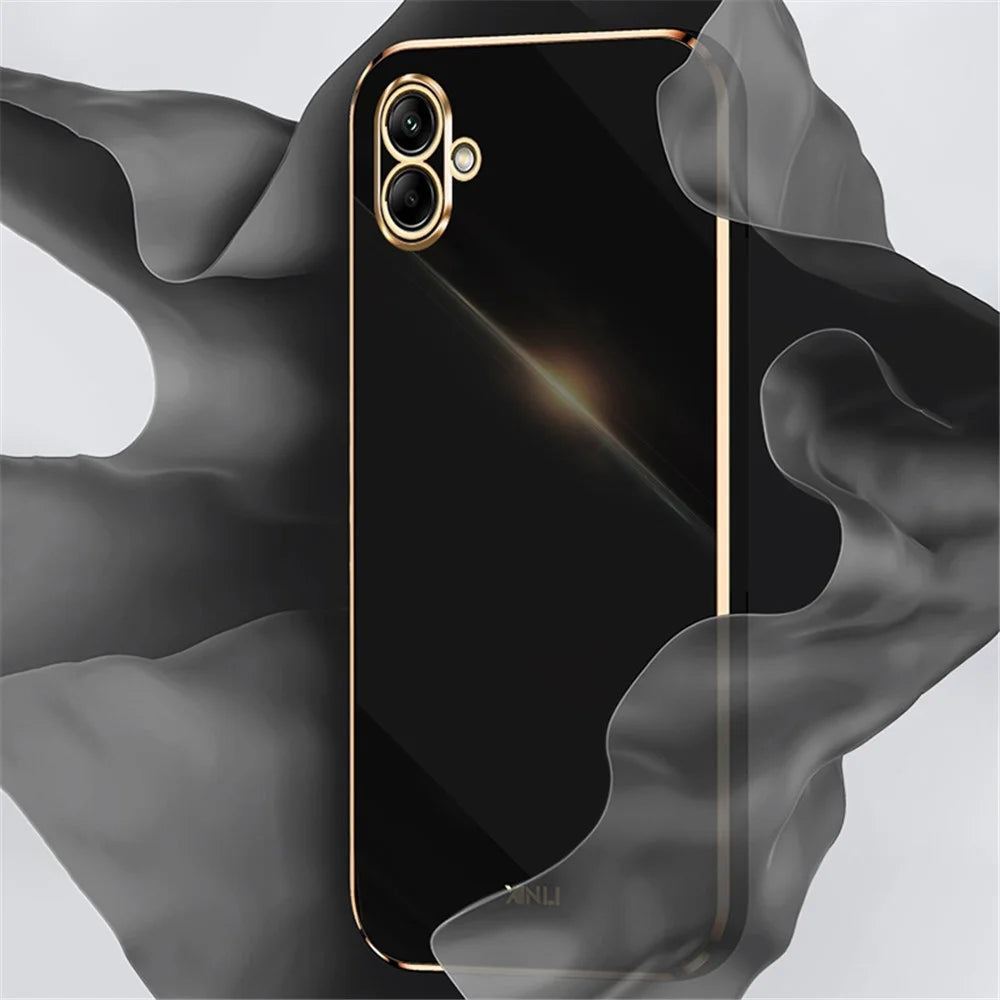 XINLI For Samsung Galaxy A04e 4G / F04 4G / M04 4G Case Soft TPU Electroplating Cover - Cyan - 3