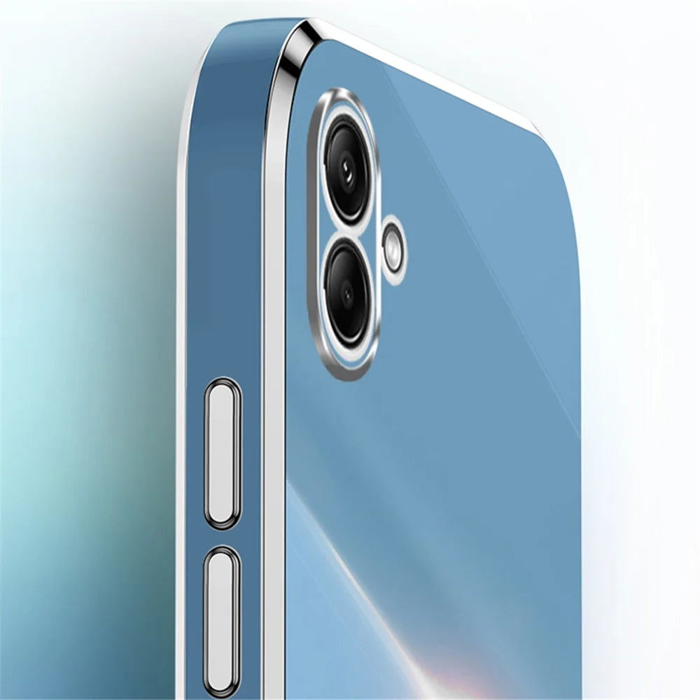 XINLI For Samsung Galaxy A04e 4G / F04 4G / M04 4G Case Soft TPU Electroplating Cover - Cyan - 5