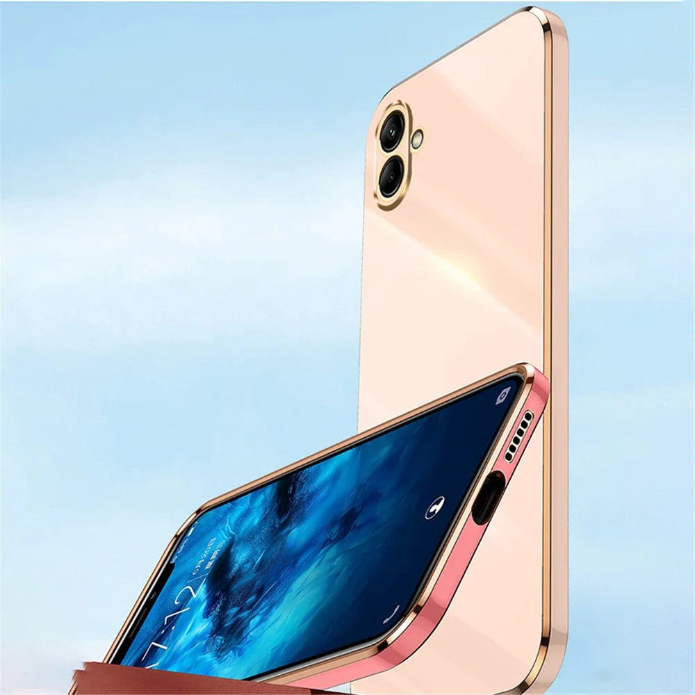 XINLI For Samsung Galaxy A04e 4G / F04 4G / M04 4G Case Soft TPU Electroplating Cover - Cyan - 7