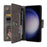 For Samsung Galaxy S24+ Case Zipper Pocket Folio PU Leather Wallet Phone Cover - Grey - 3