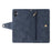 For Samsung Galaxy A05 4G Leather Case Wallet Zipper Pocket Phone Cover Rivet Decor - Blue - 6
