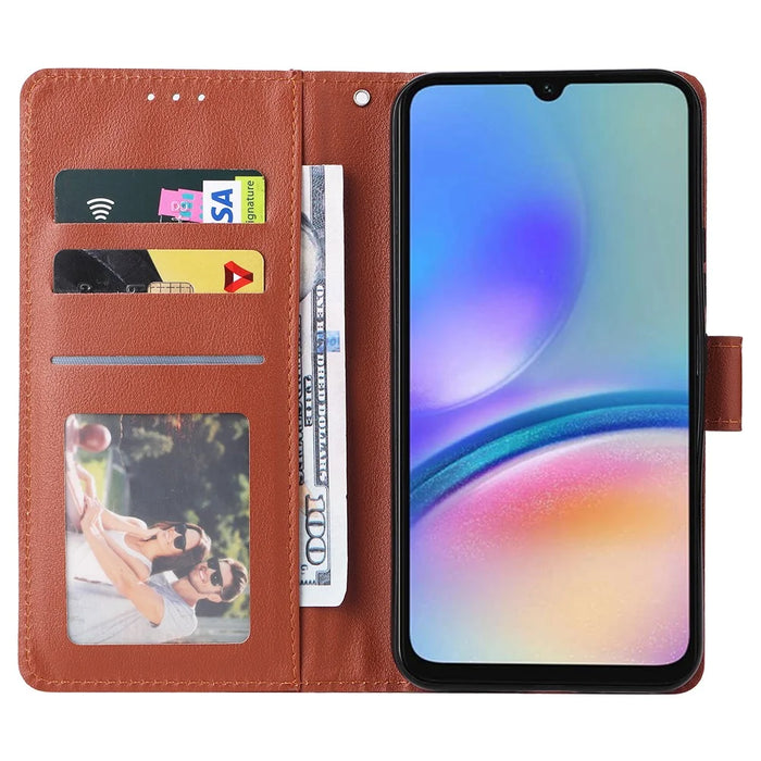 For Samsung Galaxy A05s 4G Case Leather Wallet Phone Cover Full Protection - Brown - 2