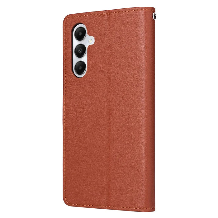 For Samsung Galaxy A05s 4G Case Leather Wallet Phone Cover Full Protection - Brown - 6