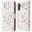 For Samsung Galaxy A55 5G Leather Case Lacquered Phone Cover with RFID Blocking Card Slots - Small Flower - 1