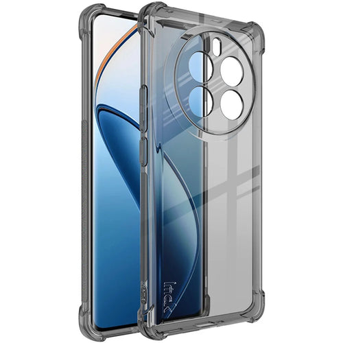 IMAK For Realme 12 Pro 5G / 12 Pro+ 5G Case Airbag Drop Protection TPU Phone Cover - Transparent Black - 1