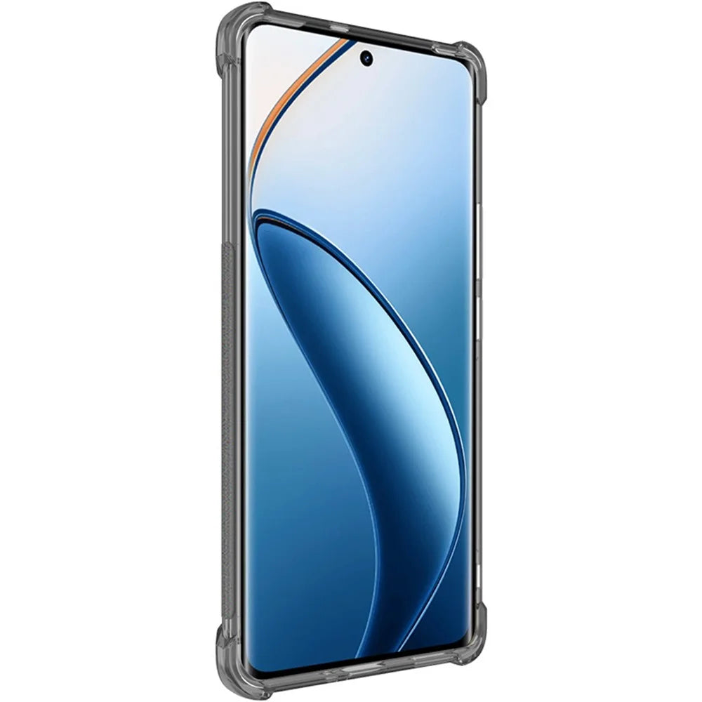 IMAK For Realme 12 Pro 5G / 12 Pro+ 5G Case Airbag Drop Protection TPU Phone Cover - Transparent Black - 5