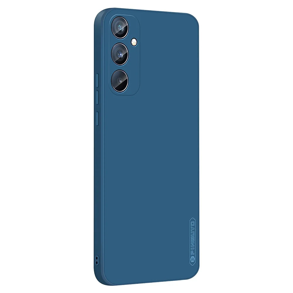 PINWUYO JK Touching Series For Samsung Galaxy A35 5G Phone Case Shockproof Soft TPU Back Cover - Navy Blue - 1