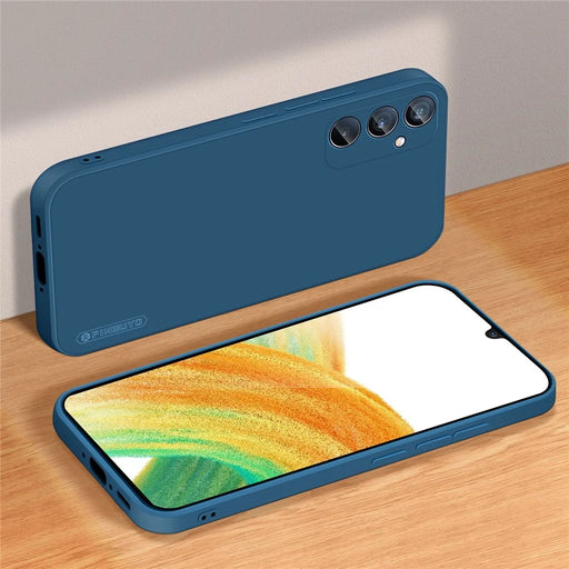 PINWUYO JK Touching Series For Samsung Galaxy A35 5G Phone Case Shockproof Soft TPU Back Cover - Navy Blue - 2