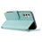 For Samsung Galaxy A54 5G Leather Case with Straps Wallet Rhombus Grid Phone Cover - Mint Green - 3