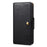 DENIOR For iPhone 15 Wallet Case Cowhide Texture PU Leather Phone Cover with Folding Stand - Black - 5