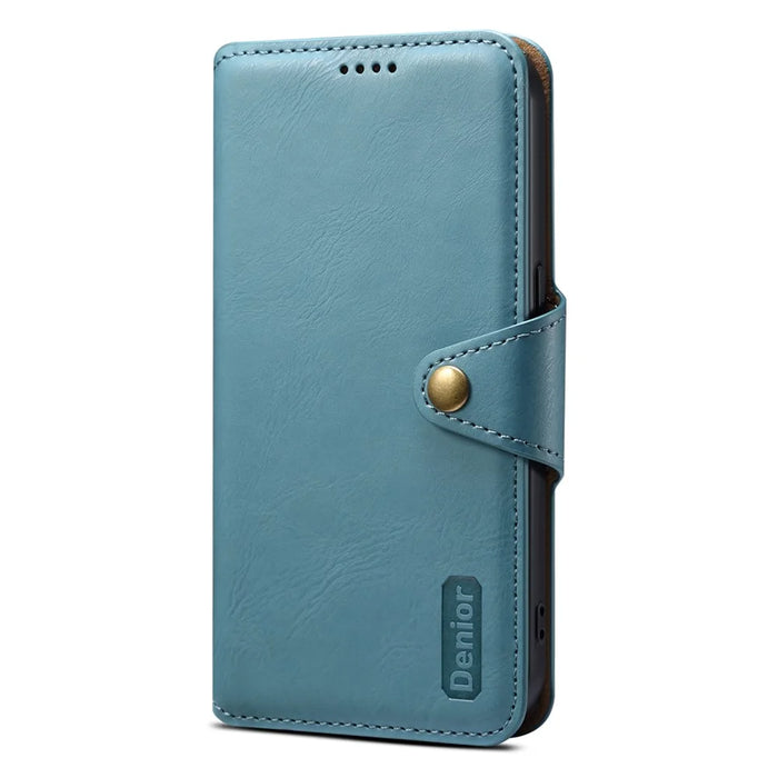 DENIOR For iPhone XS Max Case Wallet Stand Leather Phone Cover Protector - Blue - 5