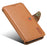 DENIOR For Samsung Galaxy A52 4G / 5G / A52s 5G Leather Phone Case with Wallet Card Slots - Khaki - 4