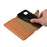 DENIOR For Samsung Galaxy A22 5G (EU Version) Wallet Case Stand Leather Phone Cover - Khaki - 5