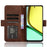 For Realme C67 4G / 12 Lite 4G Case PU Leather Multiple Card Slots Wallet Phone Cover - Brown - 2