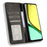 For Realme C67 4G / 12 Lite 4G Case Flip Wallet Magnetic Closure Leather Phone Cover - Black - 2