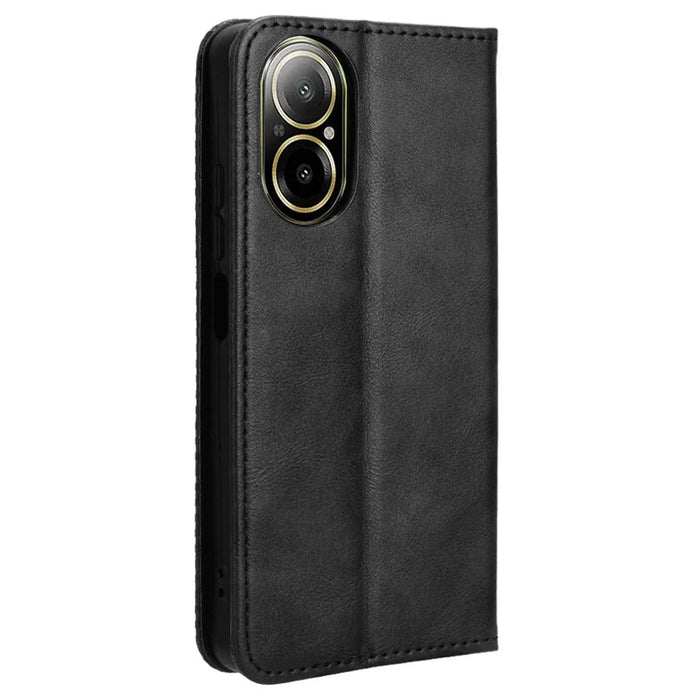 For Realme C67 4G / 12 Lite 4G Case Flip Wallet Magnetic Closure Leather Phone Cover - Black - 7
