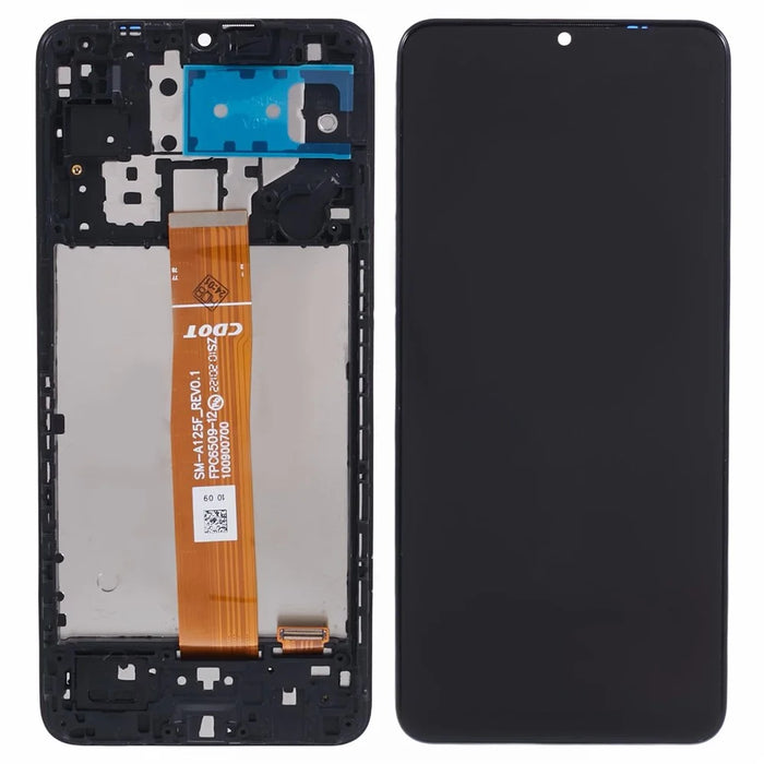 For Samsung Galaxy A12 A125 Grade C LCD Screen and Digitizer Assembly + Frame (In-Cell Technology) (without Logo) - 1