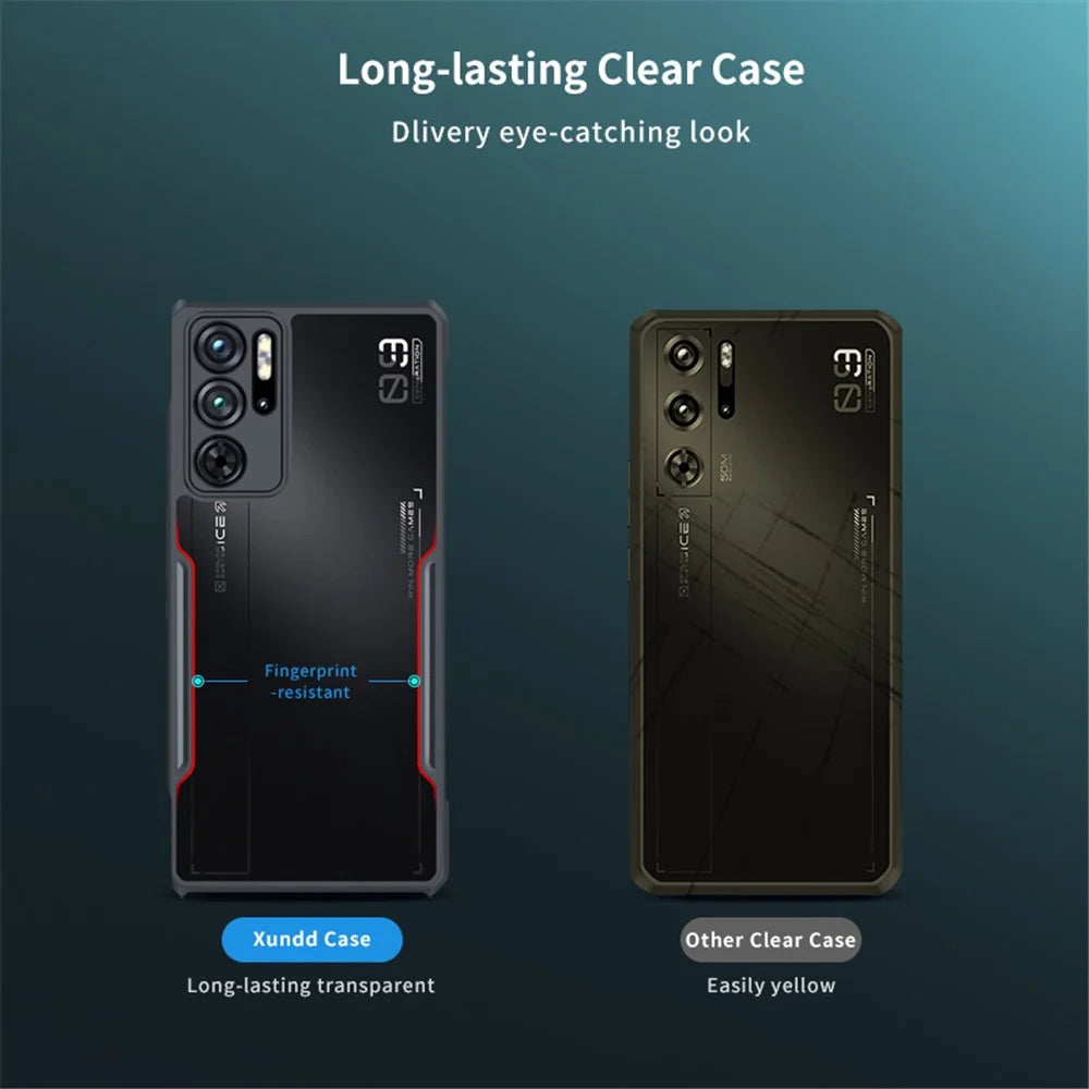 XUNDD Case for ZTE nubia Red Magic 9 Pro 5G / 9 Pro+ 5G Hybrid TPU+Acrylic Phone Cover - 5