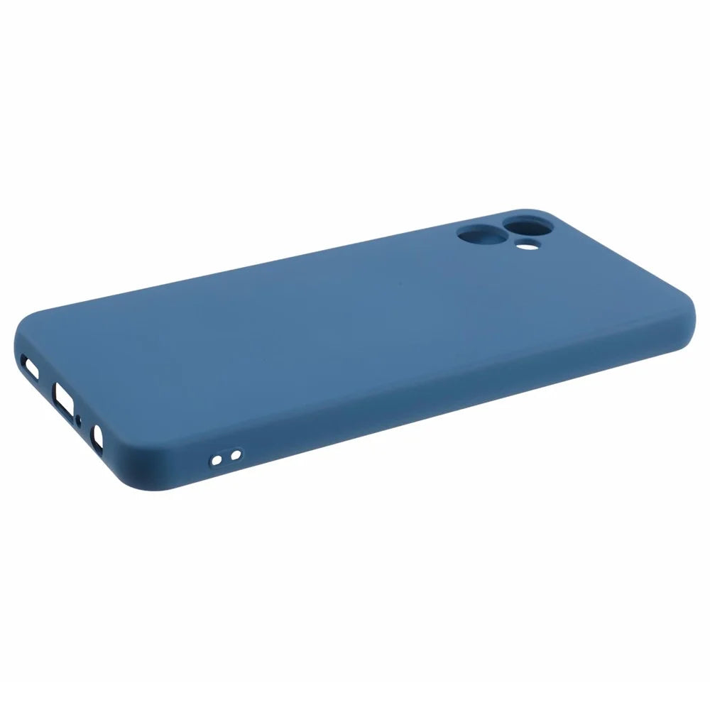 For Samsung Galaxy A05 4G Cover 2.0mm Solid Color Flexible TPU Shockproof Cell Phone Case - Blue - 4