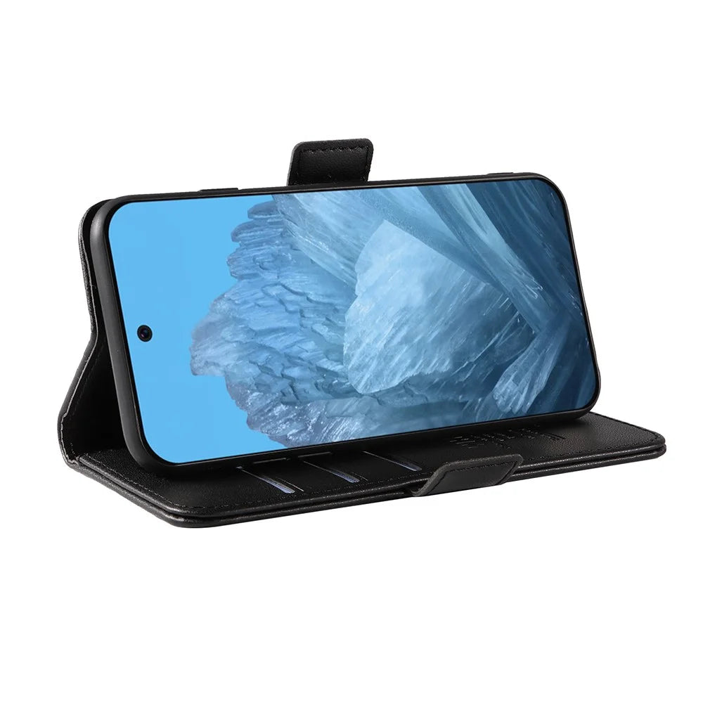 YIKATU YK-003 For Google Pixel 10 Pro / 10 / 9 Pro / 9 Wallet Phone Case Anti-Drop Leather Flip Cover - Black - 3