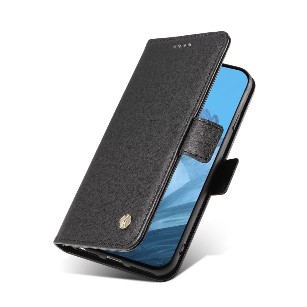 YIKATU YK-003 For Google Pixel 10 Pro / 10 / 9 Pro / 9 Wallet Phone Case Anti-Drop Leather Flip Cover - Black - 5