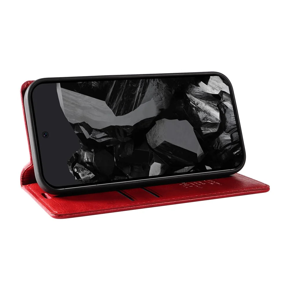 YIKATU YK-006 For Google Pixel 10 Pro XL / 9 Pro XL Case Magnetic Closure Shockproof Flip Phone Cover - Red - 3