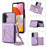 For Samsung Galaxy A14 5G / 4G Case RFID Blocking Wallet Leather Coated TPU Phone Cover - Purple - 1