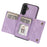 For Samsung Galaxy A14 5G / 4G Case RFID Blocking Wallet Leather Coated TPU Phone Cover - Purple - 3