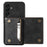 For Samsung Galaxy S23 Case Leather+TPU Kickstand Cover with Lanyard RFID Blocking Wallet - Black - 2