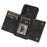 For Samsung Galaxy S23 Case Leather+TPU Kickstand Cover with Lanyard RFID Blocking Wallet - Black - 3