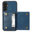 For Samsung Galaxy A54 5G Case TPU Leather Phone Cover RFID Blocking Wallet with Lanyard - Blue - 2