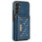 For Samsung Galaxy A54 5G Case TPU Leather Phone Cover RFID Blocking Wallet with Lanyard - Blue - 6