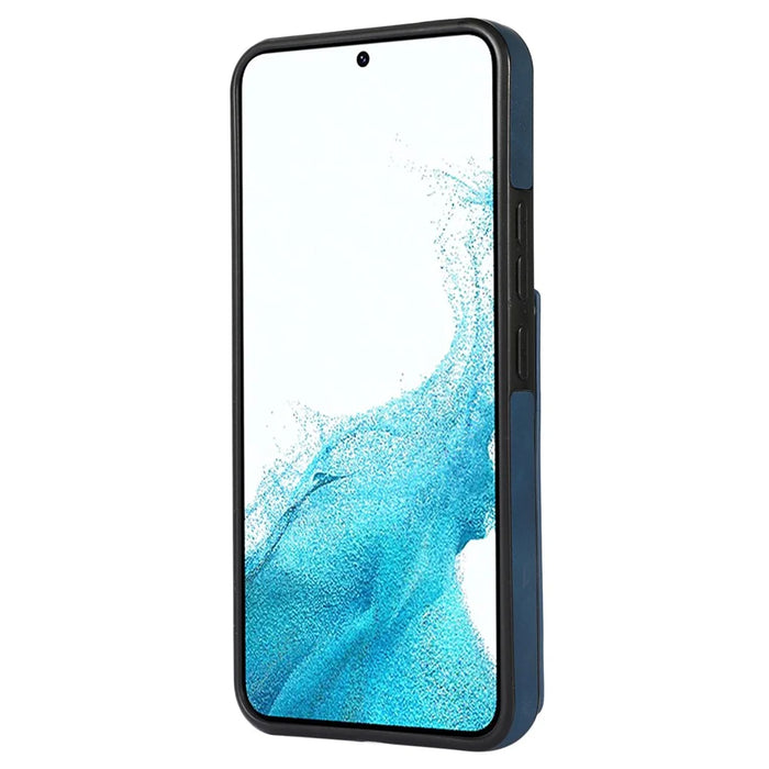 For Samsung Galaxy A54 5G Case TPU Leather Phone Cover RFID Blocking Wallet with Lanyard - Blue - 7