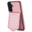 For Samsung Galaxy A14 5G / 4G Cover TPU Leather Phone Case RFID Blocking Hidden Mirror - Rose Gold - 2
